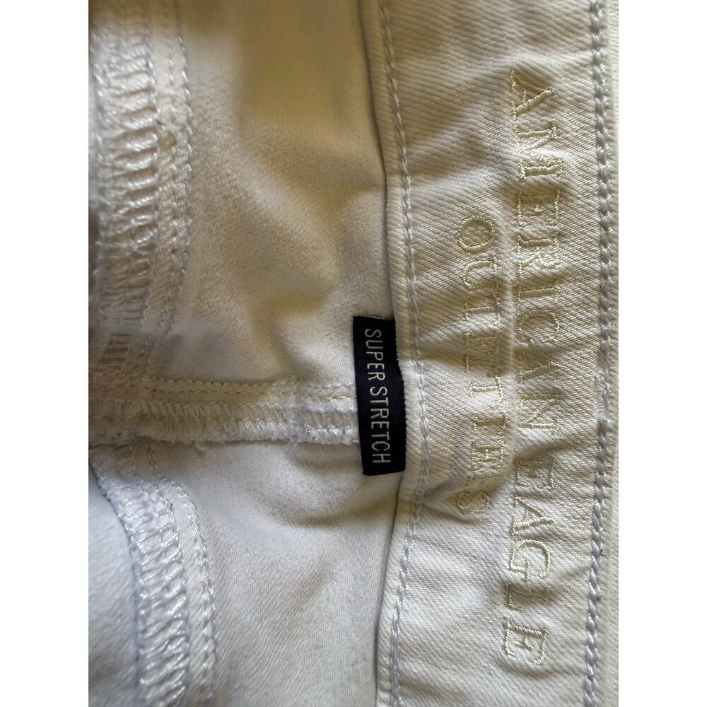 American eagle white super stretch denim womens size 10 - Picture 5 of 6